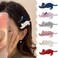 Yusier 4 Pack Acrylic Duckbill Clip Cute Cat Hair Clips for Women and Girls Bangs Clip Shark Clip Starry Sky Pattern Hair Clips Hair Decoration