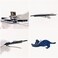 Yusier 4 Pack Acrylic Duckbill Clip Cute Cat Hair Clips for Women and Girls Bangs Clip Shark Clip Starry Sky Pattern Hair Clips Hair Decoration