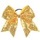 Women Girls Kids Teens Sequins Hair Bows Elastic Hair Tie Ribbon Large Cheer Bow Ponytail Holder Hair Band (Yellow)
