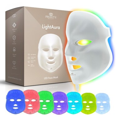 Project E Beauty Skin Rejuvenation Photon Mask   LED Face Mask Light Therapy Red Blue Light Anti-Aging Wrinkle Spa Facial Treatment Home Skincare Mask