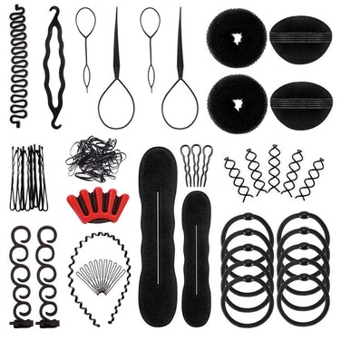 27Pcs Hair Styling Set, Hair Design Styling Tools, DIY Hair Accessories Hair Modelling Tool Kit Magic Fast Spiral Hair Braid Braiding Tool for Women and Girls