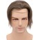 Toupee for Men Hair Pieces 100% European Virgin Human Hair Replacement System 10" x 8" Mono Lace with PU around and Swiss Lace Front toupee Men Hair Piece #7 Brown Color
