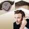 Toupee for Men Hair Pieces 100% European Virgin Human Hair Replacement System 10" x 8" Mono Lace with PU around and Swiss Lace Front toupee Men Hair Piece #7 Brown Color