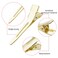 BronaGrand Hair Clips, 100pcs 4.5cm Single Prong Clips Gold Curl Pins Duckbill Section Clips for Hair Extensions Styling Crafting
