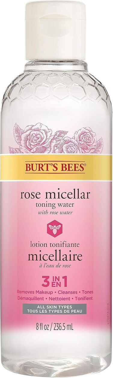 Burt's Bees Micellar Facial Cleansing Water with Rose Water, 8 Oz (Package May Vary)