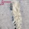SAPPHIREWIGS Light Blonde Wave Type No-Tangle Glueless Women Party Daily Fashion Makeup Cosplay Party Women Synthetic Lace Front Wigs
