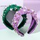 ZOLEAROPY Pearl Knotted Headband for Women White Pearl Rhinestone Jeweled Hairband Headpiece Fashion Bride Boho Twist Knot Wide Head Band Bachelorette Party Hair Accessories Gift