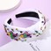 MOLOCH Mardi Gras Headband Carnival Hair Accessories for Women Beaded Fleur De Lis Knotted Headband Purple Green Gold Crystal Jeweled Headband Mardi Gras Parade Party Gifts