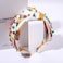 boderier Teacher Headbands for Women Pearl Crystal Knotted Headband Pencil Apple Embellished Headband Back to School Hair Accessory Teacher Appreciation Gifts (Crystal Beaded Charms)
