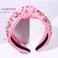MOLOCH Pink Heart Headband for Women Rhinestone Conversation Love Heart Headbands Crystal Knotted Bejeweled Wide Velvet Fashion Hairband Valentines Day Country Concert Hair Accessories