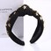 Star Knotted Headband Gold Stars Studded Wide Top Knot Headband Christmas New Year Holiday Hairband Headpiece Fashion Black Spring Summer Head Band Hair Accessories