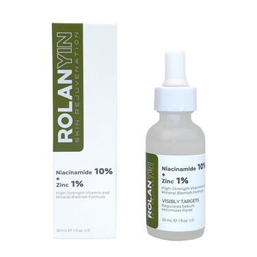 ROLANYIN Niacinamide 10% + Zinc 1% Facial Serum for Oil Control and Pore Minimizing Blemish Treatment Hydrating Soothing Anti Aging and Nourishing Formula Skin Care