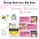 Wig Glue for Lace Front Wigs Lace Glue for Wig, Strong Hold Lace Glue for Lace Front Wig Lace Adhesive Hair Replacement with Remover, Wig Band, Hair Wax Stick, Edge Control Wig Installation Kit(10pcs)