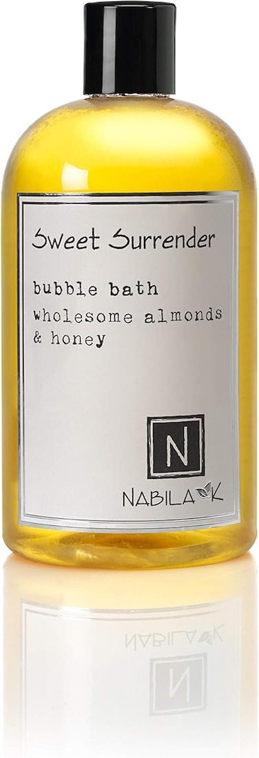 Sweet Surrender Bubble Bath with Almond &amp; Honey Scent by Nabila K - Essential Oils with Natural Ingredients for Sensitive Skin, Tear-Free, Gentle, Moisturizing - Luxury for Women &amp; Men, 16 oz