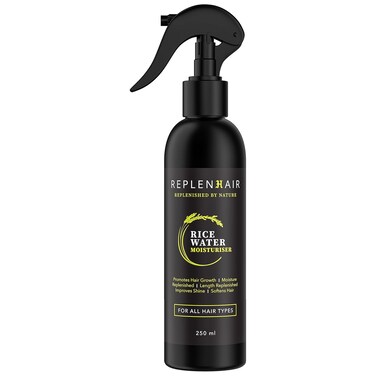 Rice Water Organic Hair Growth Spray - Leave In Conditioner Infused with Peppermint Oil &amp; Essential Oil for Hair Growth, Reduces Hair Fall, Dandruff &amp; Promotes Thicker Hair - 250ml