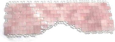 Natural Jade Sleep Mask &amp; Blindfold,Natural Jade Eye Mask,Anti-Aging Hot or Cold Therapy Eye Mask Which is Soothing Cooling Detoxifying (Rose Quartz)