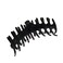 Parcelona French Rake Large 5" Celluloid Acetate Hair Clip No Slip Tight Grip Durable Fashion Hair Styling Women Hair Accessories for Girls, Made in France (Black)