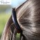 Parcelona French Small 3 &frac34;&rdquo; Celluloid Set of 2 French Banana Hair Clip Flexible Ponytail Holder Fashion Durable Styling Paris Hair Accessories for Women, Made in France (Tortoise Shell-Black)