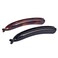 Parcelona French Small 3 &frac34;&rdquo; Celluloid Set of 2 French Banana Hair Clip Flexible Ponytail Holder Fashion Durable Styling Paris Hair Accessories for Women, Made in France (Tortoise Shell-Black)