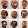 Ruihfas Vintage Beaded Crystal Flower Easy Stretchy Double Clips Hair Comb Hair Accessories (Black)