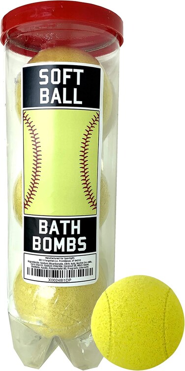 Bath Bomb Softball Gifts - 3 Pack, Accessories for Players, Coaches, Teams, High School Softball