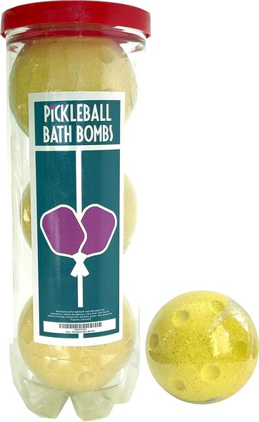Pickleball Bath Bombs - 3 Pack - Large, 6 oz Scented Bath Bomb Fizzies - Great Gift for Players, Women, Girls, Birthdays, Coaches, Opponents, Tournaments, Women Leagues