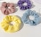 4 Pcs Premium Satin Elastic Hair Bands Hair Scrunchies Hair Ties Grid Hair bands Ponytail Holder Hair Accessories for Girl Women