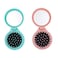 2 Pcs Round Travel Hair Brush Mini Hair Comb with Make up Mirror Portable Folding Hair Brush for Travel(Pink,Blue)