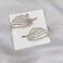 1 Pair Crystal Angel Wings Hair Clip Rhinestone Hair Barrettes Wedding Hair Accessories Bridal Hair Piece Halloween Cosplay Supplies(Silver)