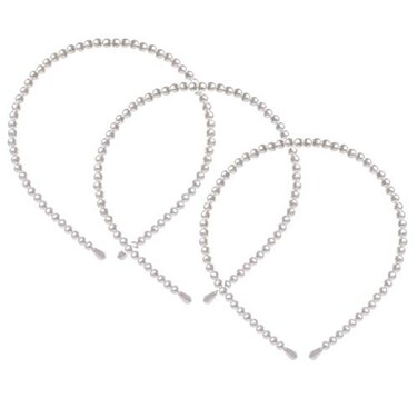 3 Pcs Fashion Pearl Headbands,White Faux Pearl Rhinestones Hairbands Bridal Hair Hoop Wedding Hair Accessories Pearl Headbands for Women Girls