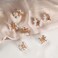 5 Pcs Mini Pearl Claw Clips with Flower Design for Women and Girls