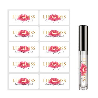 Clear Lip Gloss Tube Labels, Lipgloss Stickers