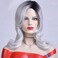 SEVENCOLORS Long Grey Wigs for White Women Ombre Silver Wavy Wigs with Black Roots 18'' Synthetic Hair Gray Curly Wigs for Daily Party Cosplay Use