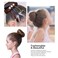 Hair Donut Bun Maker Blonde, Ring Style Bun, 2PCS Chignon Hair Medium Doughnut Shaper for Short and Thin Hair (Medium, 3 Inch/Beige)