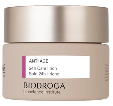 Biodroga Anti Age 24h RICH Face Cream (1.7 oz)- Firming, Smoothing, Anti Wrinkle, Lifting - with Instant Lift Complex &amp; Q10 - NO Fragance, Colouring, Silicons, Mineral Oil, Parabens, Gluten, Lactose