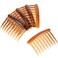 12 Pieces Plastic Teeth Hair Combs Tortoise Side Comb Hair Accessories(Black, Dark Brown)