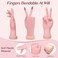 Practice Hand for Acrylic Nails, Mannequin Hand for Nails Practice, Flexible Bendable False Fake Nail Hand with 100Pcs Nail Tips and Nail Art Tools, DIY Nails Display Manicure Hand Tools Supply