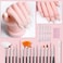Practice Hand for Acrylic Nails, Mannequin Hand for Nails Practice, Flexible Bendable False Fake Nail Hand with 100Pcs Nail Tips and Nail Art Tools, DIY Nails Display Manicure Hand Tools Supply
