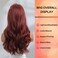 Honygebia Dark Red Wig with Bangs - Burgundy Wigs for Women, Wine Red Long Straight Layered Realistic Hair, Natural Synthetic Heat Resistant Wigs for Halloween/Christmas/Cosplay/Party