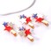 4PCS American Flag Hair Clips Enamel Rhinestone Stars Hair Clips for Women Sparky Red White Blue Patriotic Hairpins 4th of July Independence Day Hair Accessories Stars