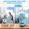 Barber Disinfectant Jar 50 Oz,Barber Jar Glass, Sanitizer Disinfectant Glass Jar, Barber Disinfectant Jar,with Removable Basket Stainless Steel
