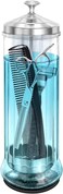 Barber Disinfectant Jar 50 Oz,Barber Jar Glass, Sanitizer Disinfectant Glass Jar, Barber Disinfectant Jar,with Removable Basket Stainless Steel