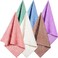 Satinior 6 Pieces Face Wash Cloth 12 x 12 in Makeup Remover Cloths Towel Coral Velvet Facial Microfiber Fabric Soft Fast Drying Facial Cleansing Towel for Face