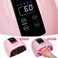 Professional Salon Rechargeable 90W UV LED Cordless Nail Lamp,45 lamp Beads Long Battery Life,Removable Stainless Steel Bottom, 4 Timer Setting and Smart Sensor Nail Dryer (Pink)