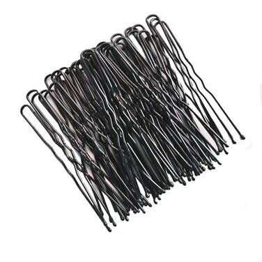 Leline's Black Hair Pins 50 Pieces U Shaped, Bun Hair Pin Kit for Women Girls, 2.4 inches