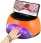 UV LED Nail Lamp, 360 W High Power UV Nail Dryer with Phone Holder Professional Nail Gel Polish Dryer Curing Lamp,with Auto Sensor 60 Beads Suitable for Fingernail and Toenail 1
