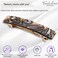 French Amie Small 2 1/4 inch Celluloid Handmade Hair Barrette No Slip Grip Durable Styling Women Hair Accessories Hair Clip for Girls, Made in France(Onyx Silver Grey)
