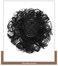 Maery ICRAB 7x10cm Small Area Short Curly Human Hair Topper Fluffy Curly Weavy Hair Topper Clip in Top Hairpieces Replacement Wiglets for Women Natural Black