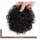 Maery ICRAB 7x10cm Small Area Short Curly Human Hair Topper Fluffy Curly Weavy Hair Topper Clip in Top Hairpieces Replacement Wiglets for Women Natural Black