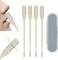 Nasal Hair Cutter, Upgraded 2-in-1 Manual Nose Hair Trimmer, Double Sided Nose Hair Knife Nostril Hair Remover Tool 360&deg; Rotating Nose Hair Cleaner, Easy to use for Women Men (4PCS - Beige)